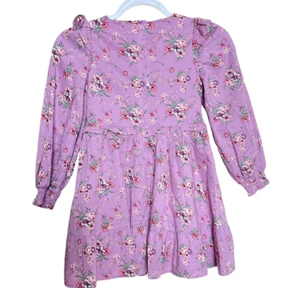 Janie and Jack The Eloise Smocked Dress Lavender Herb Floral size 4 - Picture 8 of 9